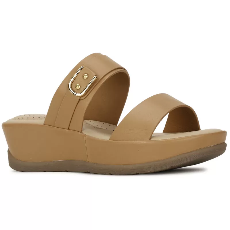 Bata Comfit Tan Light Brown Mule For Women 2 Bata Comfit Tan Light Brown Mule For Women - Image 2