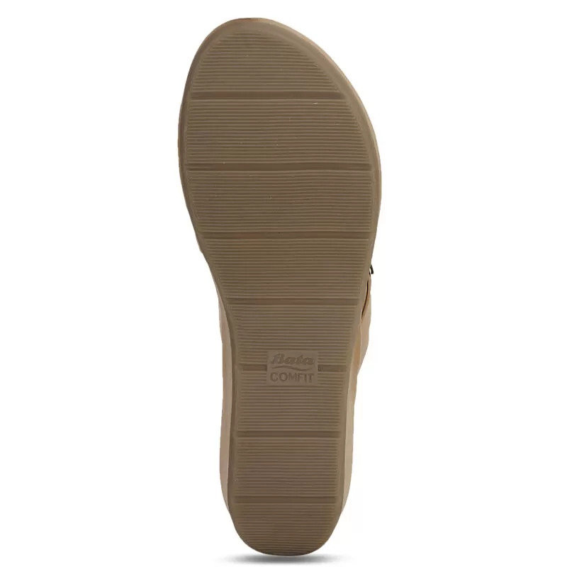 Bata Comfit Tan Light Brown Mule For Women 6 Bata Comfit Tan Light Brown Mule For Women - Image 6