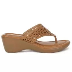 Bata Tan Chappal For Women