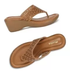 Bata Tan Chappal For Women -Shoes for me! 6713804 7