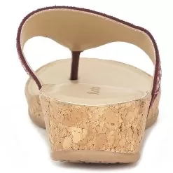 Bata Maroon Thong For Women -Shoes for me! 6715588 4