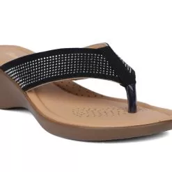 Bata Black Flip-Flop For Women -Shoes for me! 6716837 5