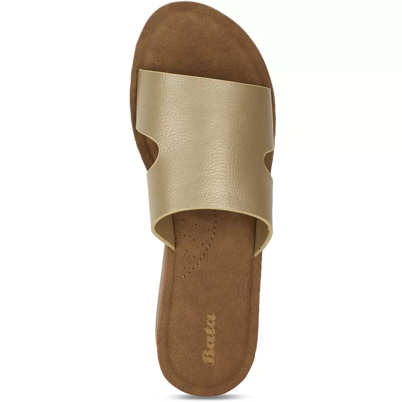 Bata Gold Mule For Women 5 Bata Gold Mule For Women - Image 5