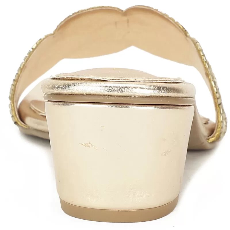 Marie Claire Gold Mule For Women 4 Marie Claire Gold Mule For Women - Image 4