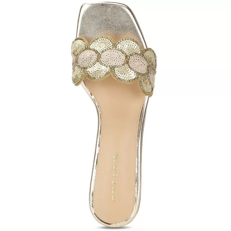 Marie Claire Gold Mule For Women 5 Marie Claire Gold Mule For Women - Image 5