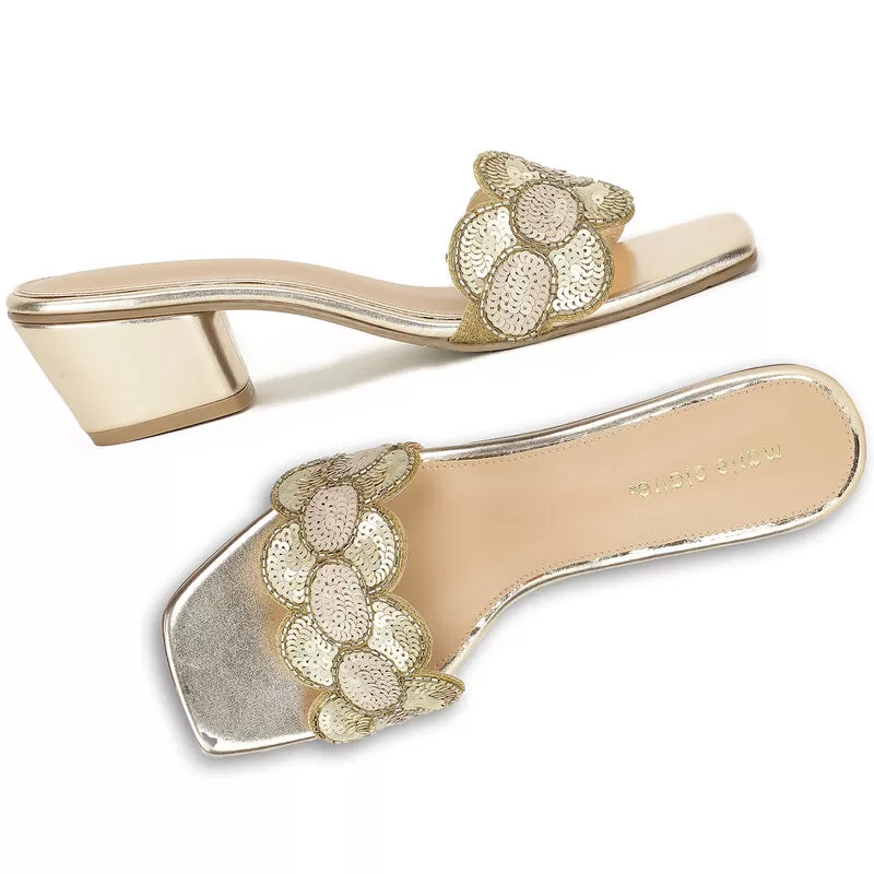 Marie Claire Gold Mule For Women 7 Marie Claire Gold Mule For Women - Image 7
