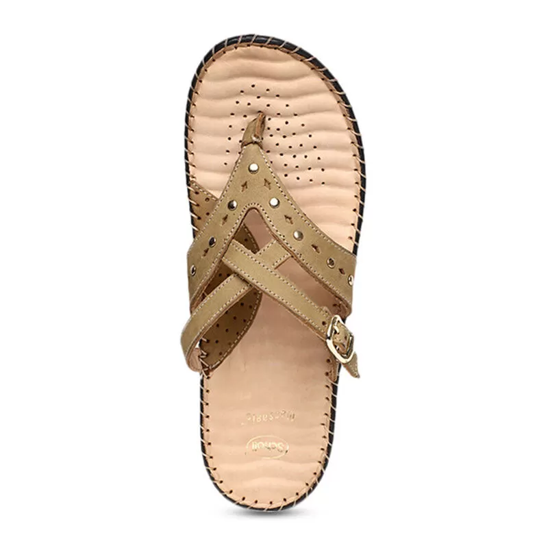 Scholl Tan Chappal For Women 5 Scholl Tan Chappal For Women - Image 5