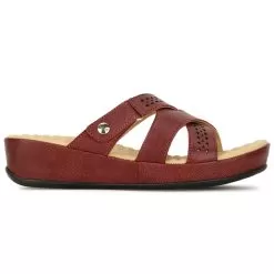 Scholl Red Mule For Women