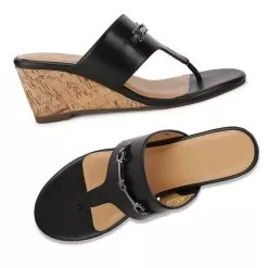Naturalizer Black Platform Chappal For Women -Shoes for me! 6746909 7