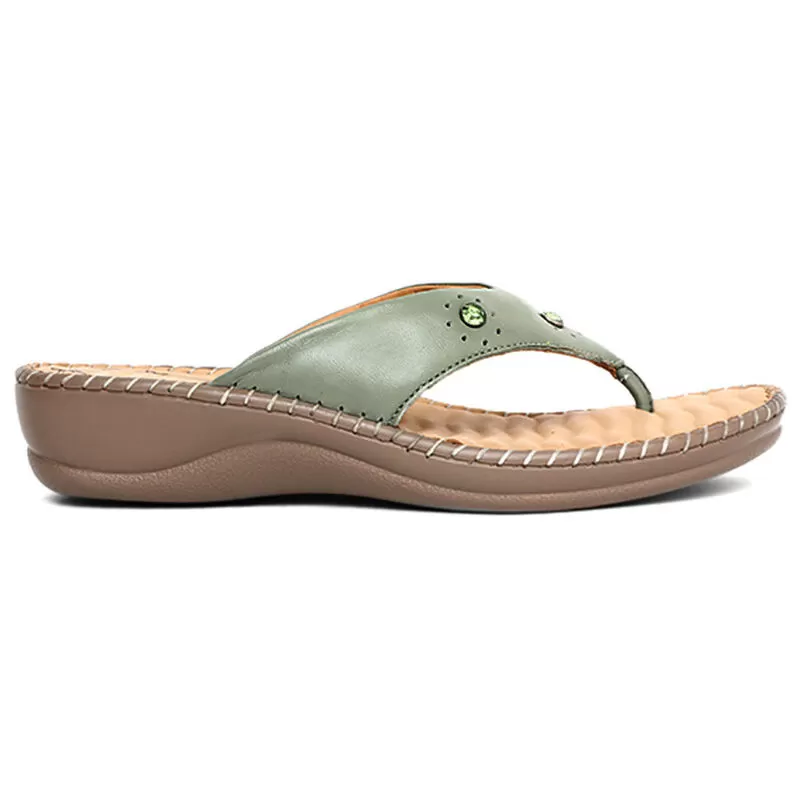Scholl Light Green Chappal For Women 1 Scholl Light Green Chappal For Women