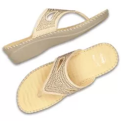 Scholl Yellow Beige Gold Thong For Women -Shoes for me! 6748307 7