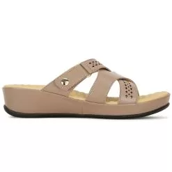 Scholl Yellow Beige Gold Mule For Women