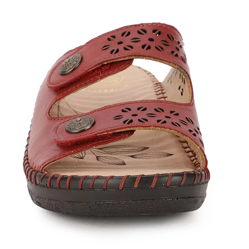 Scholl Maroon Chappal For Women 3 Scholl Maroon Chappal For Women - Image 3