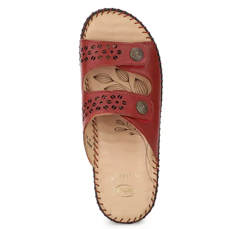 Scholl Maroon Chappal For Women 5 Scholl Maroon Chappal For Women - Image 5