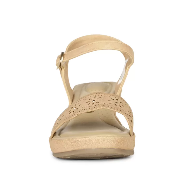 Bata Tan Sandal For Women 3 Bata Tan Sandal For Women - Image 3