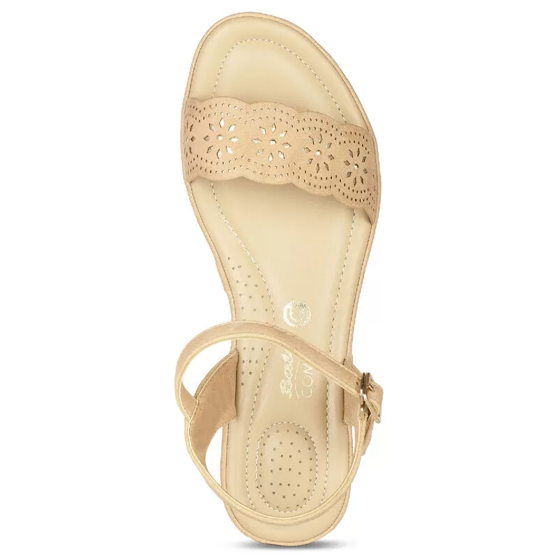 Bata Tan Sandal For Women 5 Bata Tan Sandal For Women - Image 5