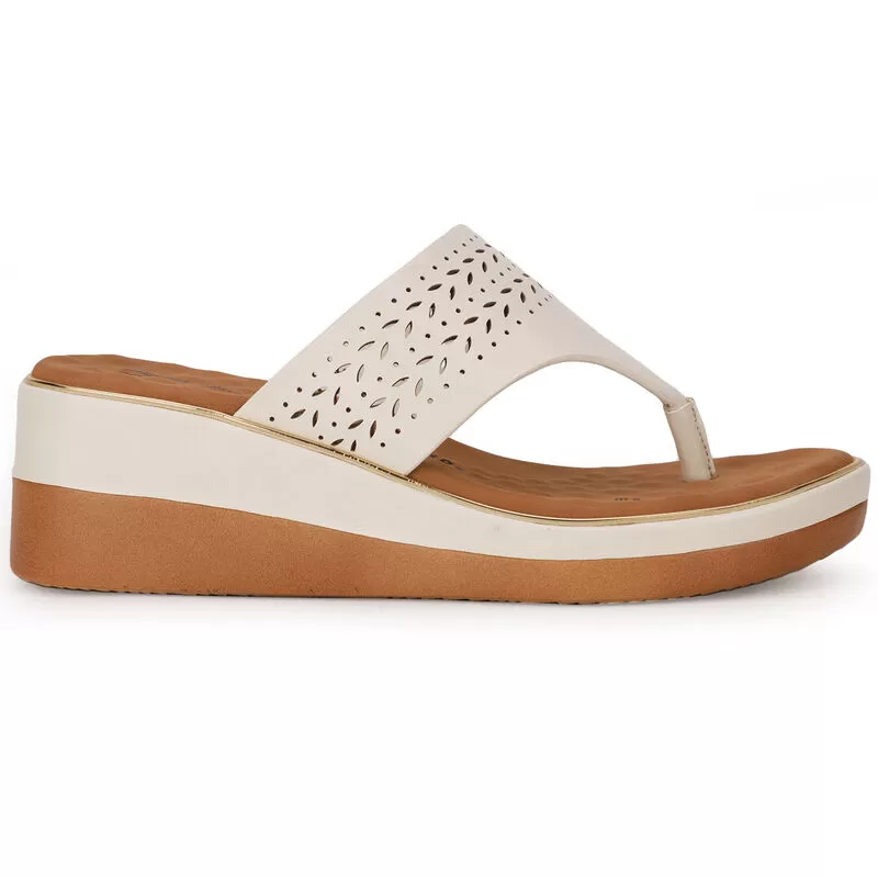 Bata Offwhite Chappal For Women 1 Bata Offwhite Chappal For Women