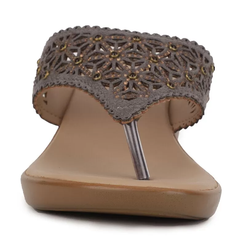 Bata Grey Chappal For Women 3 Bata Grey Chappal For Women - Image 3