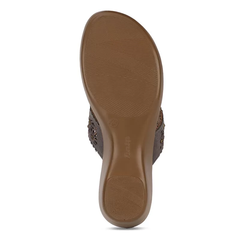 Bata Grey Chappal For Women 6 Bata Grey Chappal For Women - Image 6