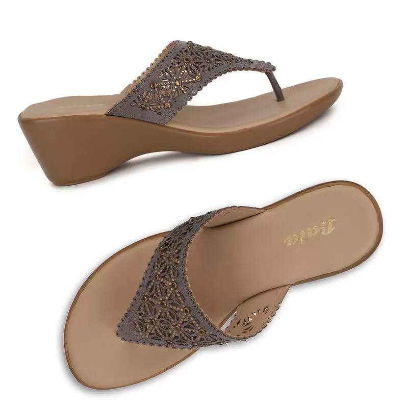 Bata Grey Chappal For Women 7 Bata Grey Chappal For Women - Image 7