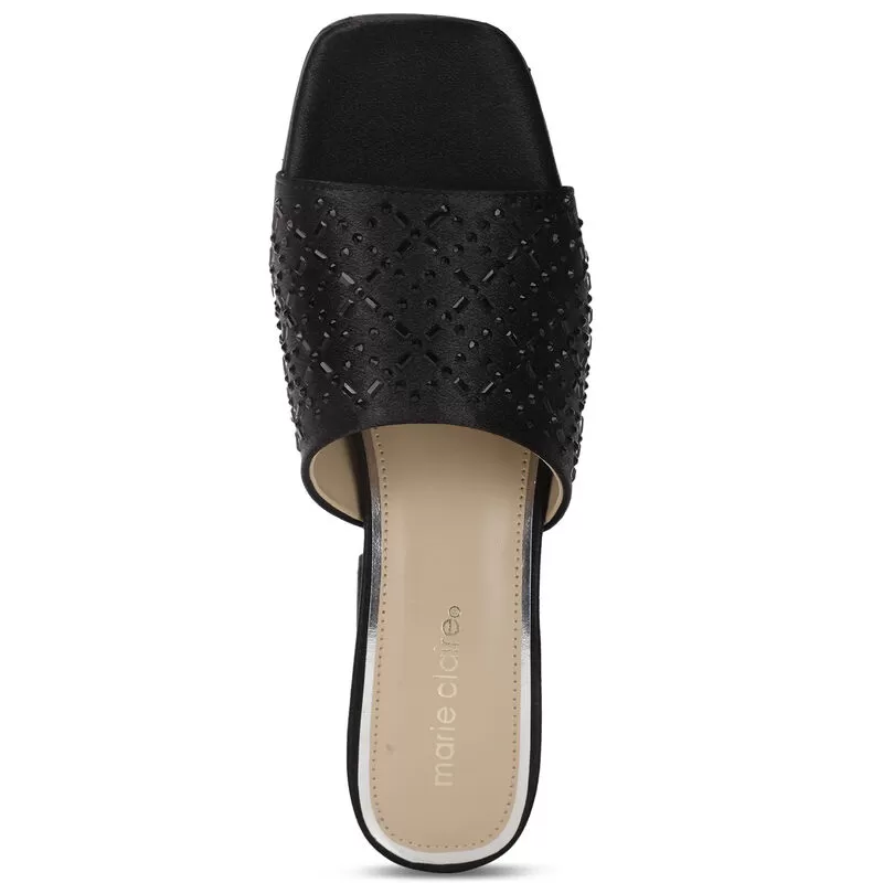 Marie Claire Black Block Heel For Women 5 Marie Claire Black Block Heel For Women - Image 5