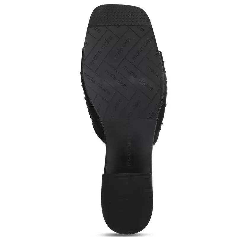 Marie Claire Black Block Heel For Women 6 Marie Claire Black Block Heel For Women - Image 6