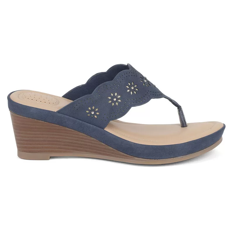 Bata Navy Chappal For Women 1 Bata Navy Chappal For Women