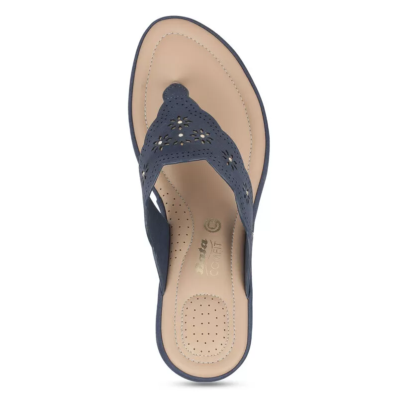 Bata Navy Chappal For Women 5 Bata Navy Chappal For Women - Image 5