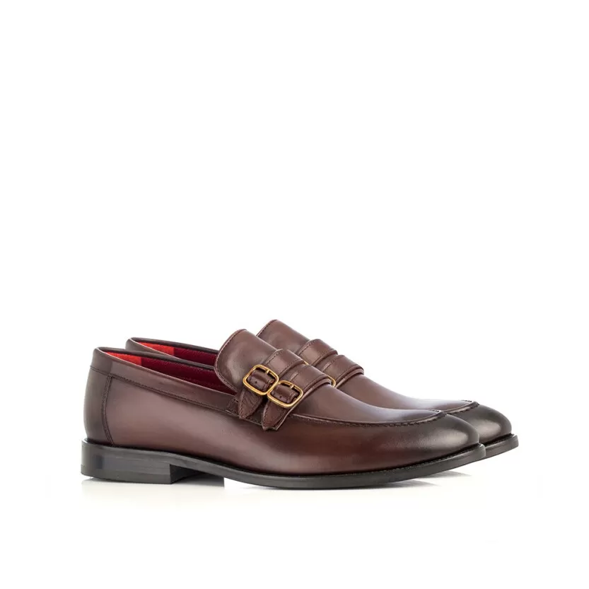 Men`s Double Buckle Loafers Alessandro Brown 2 Men`s Double Buckle Loafers Alessandro Brown - Image 2