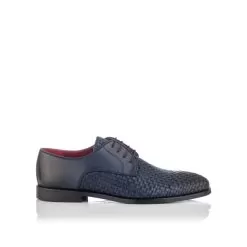 Men`s Woven Leather Derby Angelo Blue