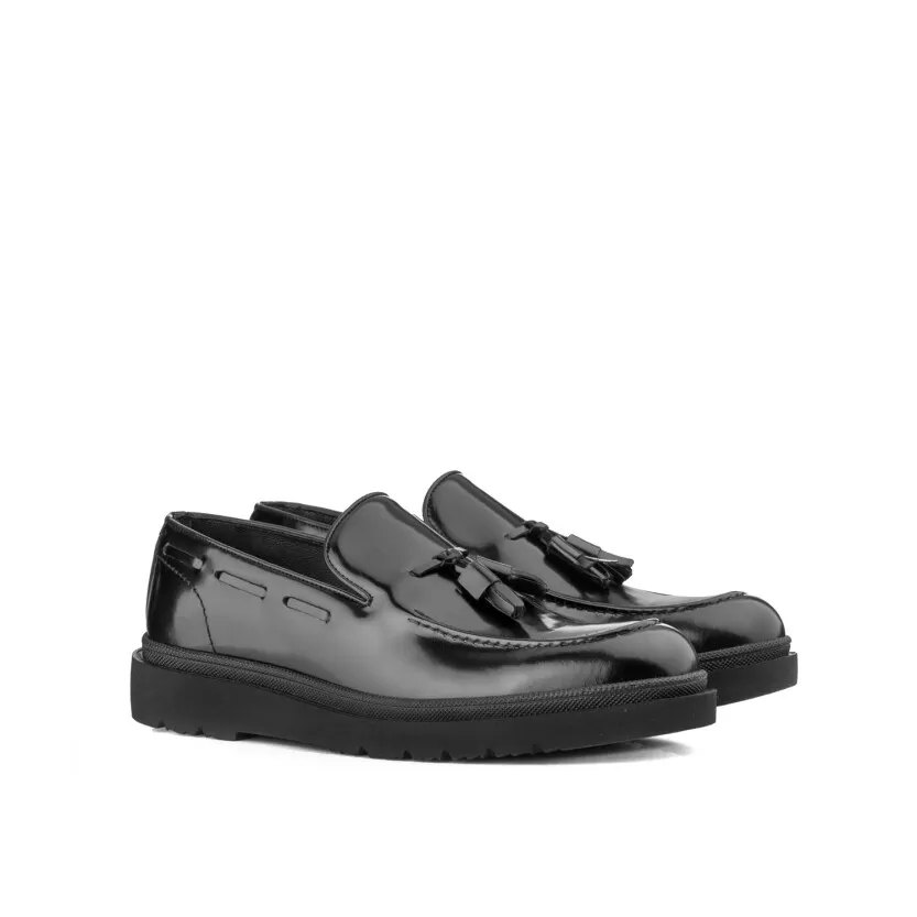 Men`s Slip-On Shoes Luigi Patent Leather Black 2 Men`s Slip-On Shoes Luigi Patent Leather Black - Image 2